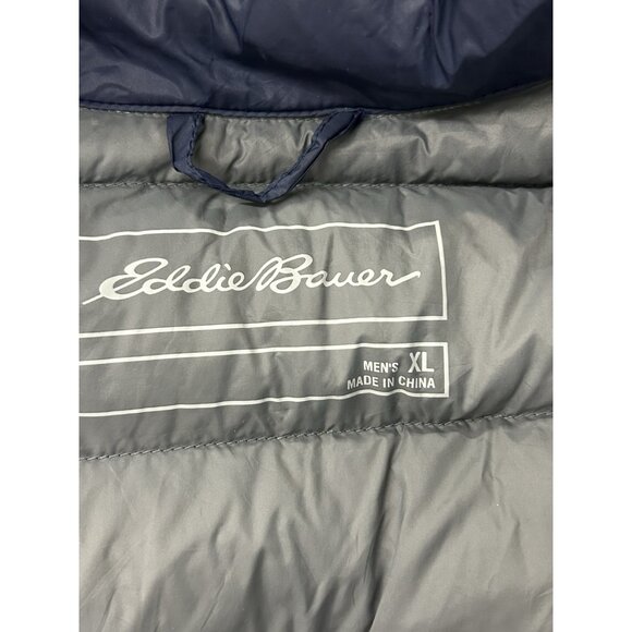 Eddie Bauer Jacket Mens XL Navy Blue Puffer Down EB650 Quilted Coat Outdoors - Picture 3 of 12
